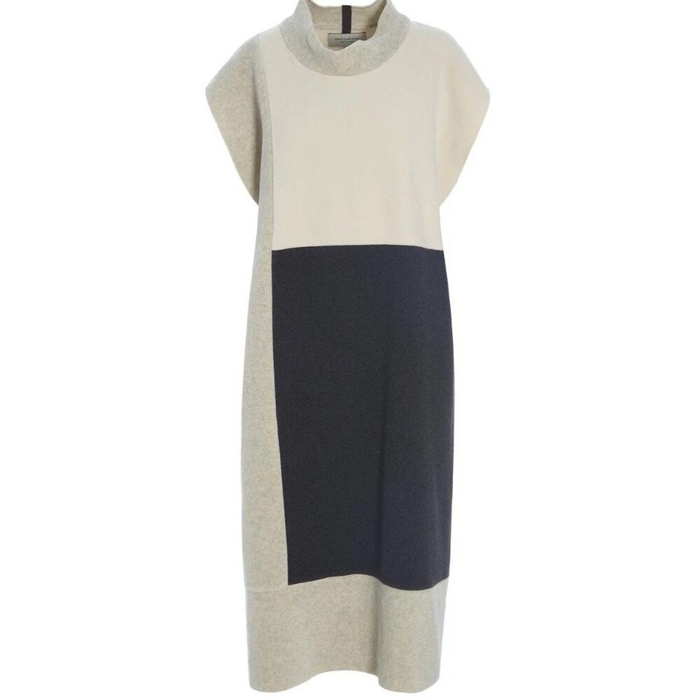 Henriette Steffensen Boxy England Patch Fleece Dress Colorblock XL A005610